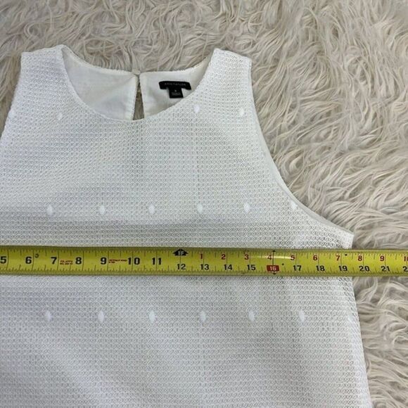 Ann Taylor NWT Size 8 White Sleeveless Embroidered Floral Lace Sheath Dress - Picture 6 of 10